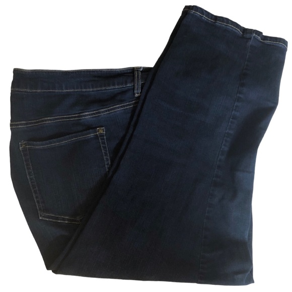 Belle by Kim Gravel Cropped TripleLuxe Denim Straight Leg Jeans Size 22W - Picture 4 of 13